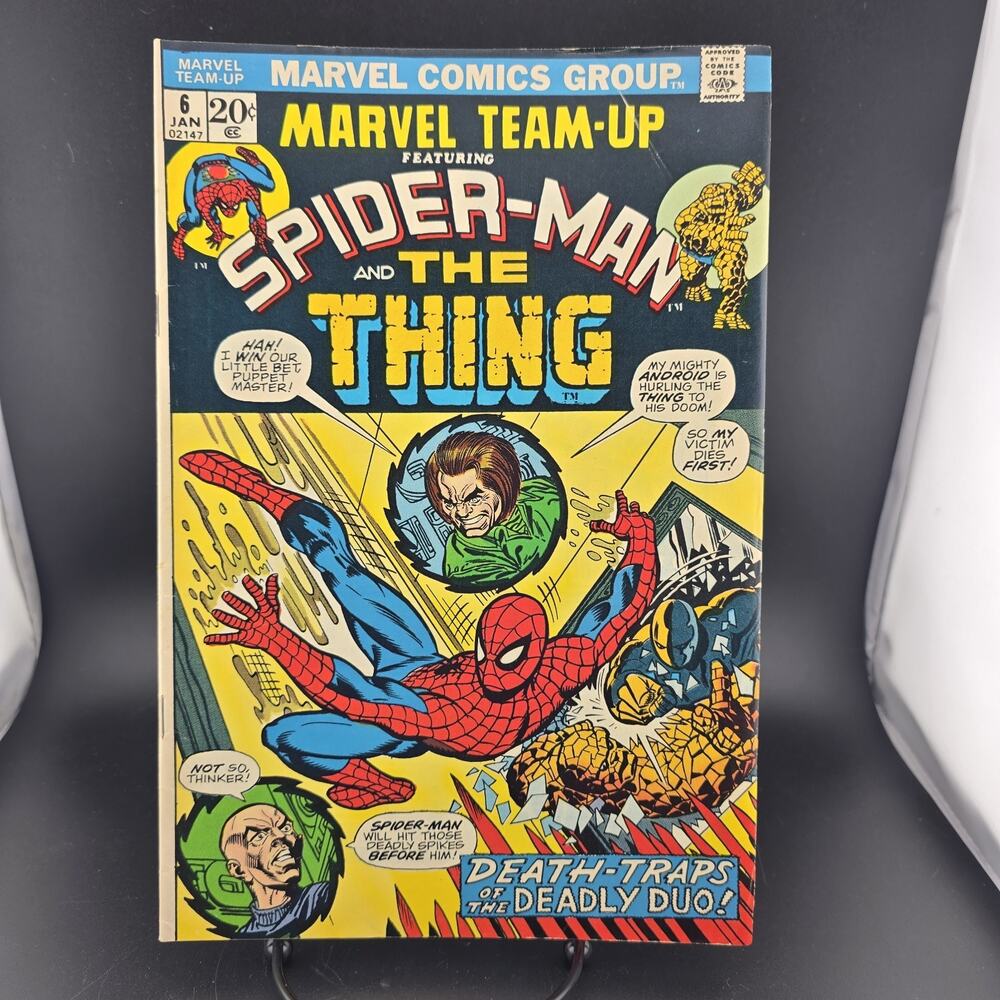 Marvel Team Up 6 With Spider-Man & The Thing Mad Thinker & Puppet Master App